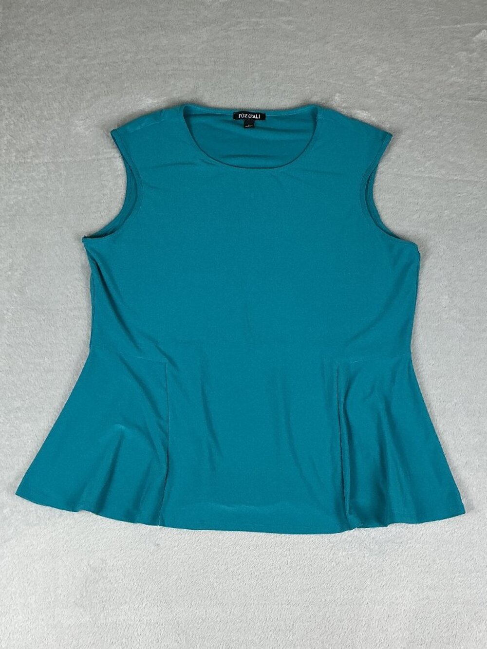 Roz & Ali Top Women's Size XL Teal Color Sleeveless